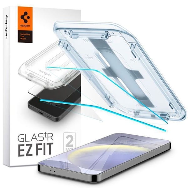 Spigen GLAS.TR EZ FIT 2-Pack - Härdat glas för Samsung Galaxy S24+ (2 stycken) Transparent