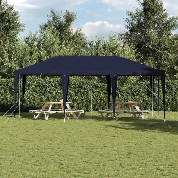 Festtält - 6x4 m - Blå - Polyester - Självbärande Blå