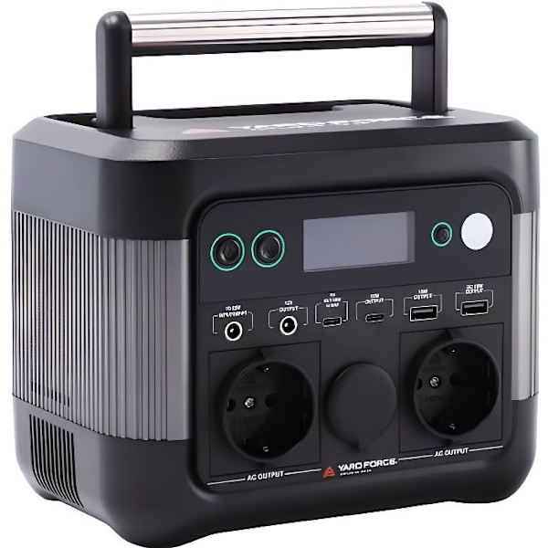 550W/300W Yard Force Portable Solar Generator med 14,8V/20A batteri, trippel USB-port