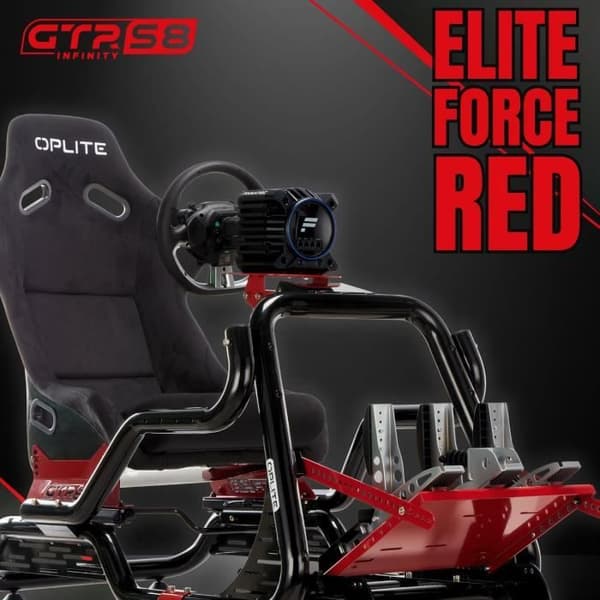 Racing simuleringscockpit - OPLITE - GTR S8 Elite Force - Röd Röd