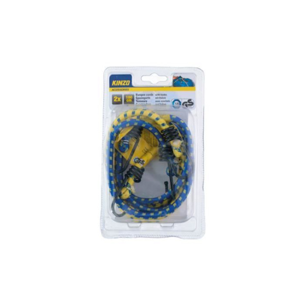 Elastisk Spännare Set Med Krokar 100cm 2u - GENERIC - Vit