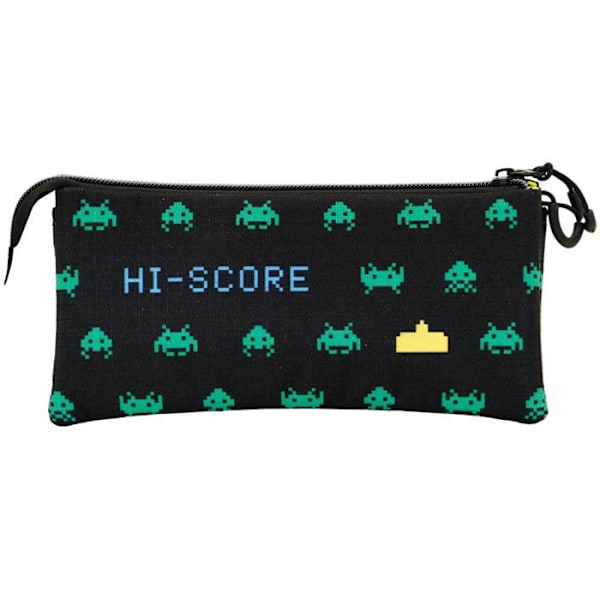 Trousse Triple ECO - Space Invaders Army - Svart - En storlek Svart