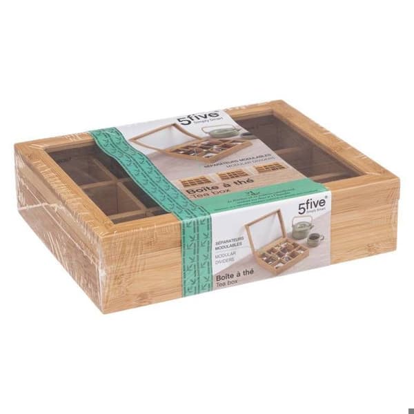 Teask med 12 fack i bambu - 5 five simply smart beige