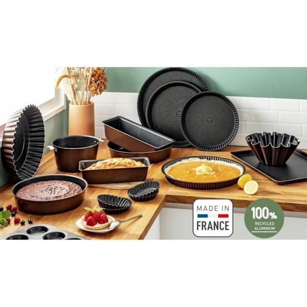 TEFAL Success Kakform 28 cm, Non-stick beläggning, Tillverkad i Frankrike, Tobak J1607302 kastanj