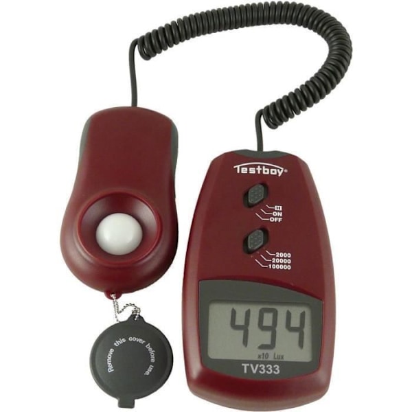 Digital ljusmätare - TESTBOY - TV 333 - Spänning 36 V - Maximal intensitet 8 lux - Vikt 180 g