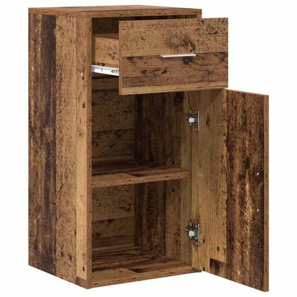 vidaXL Buffé med låda Antik trä 38 x 34 x 75 cm 869552