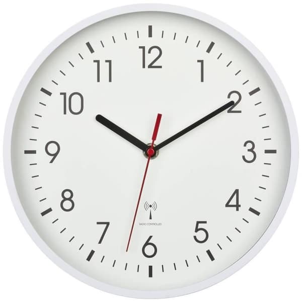 Väggklocka - TFA DOSTMANN - 60.3550.02 - Radiostyrd - 24.5 cm - Vit Vit