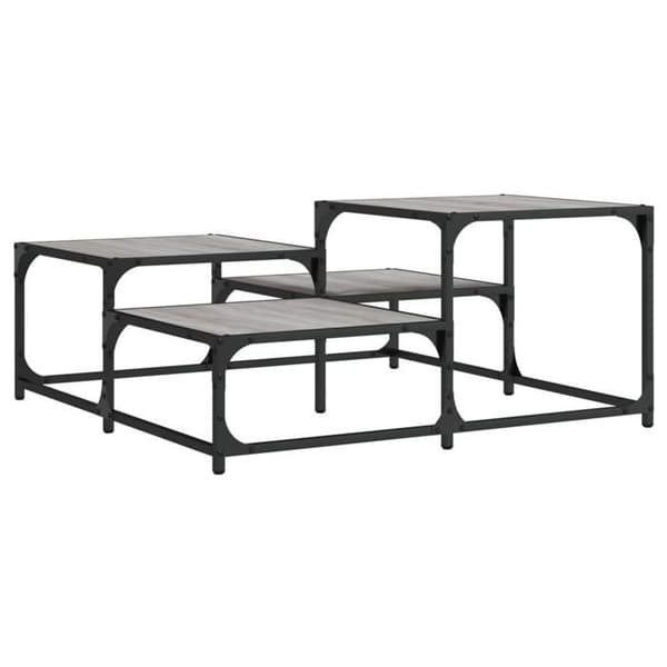 vidaXL Sonoma Soffbord Grå 87,5x87,5x40 cm Konstruerat trä 837745