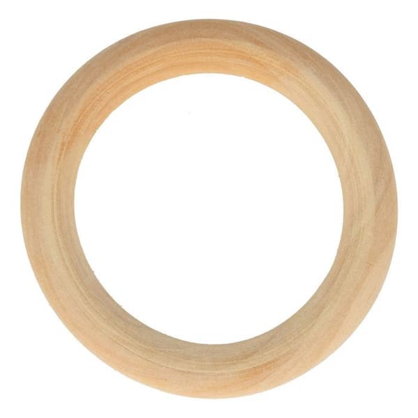3 träringar 7 cm beige