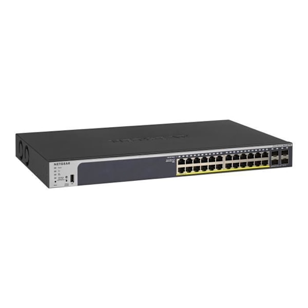 NETGEAR ProSafe GS728TPPv2 24-portars Hanterbar Ethernet-switch - 3 lager stöds - Modulär - Twisted Pair, Fiberoptisk