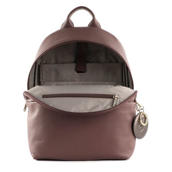 Ryggsäck - MANDARINA DUCK - Mellow Leather - Läder - Brun - 31x23x12 cm kastanj