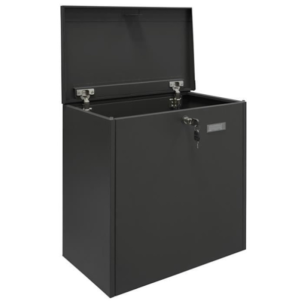Arregui Bigpack Base EP2104 Paketlåda i stål, för mycket stora paket på 47 x 46 x 20 cm, svart
