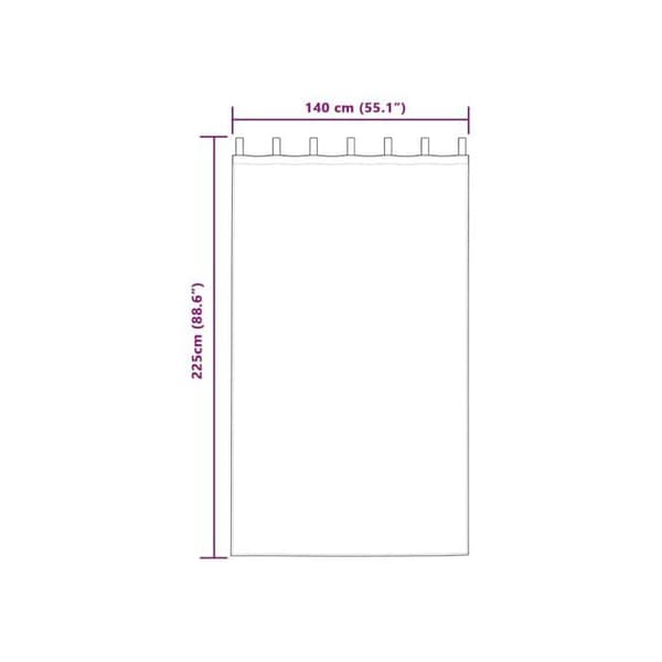 Gardiner i voile - vidaXL - Ljusgrå - 225x140 cm - Polyester - Set om 2 - Utvändig montering Ljusgrått