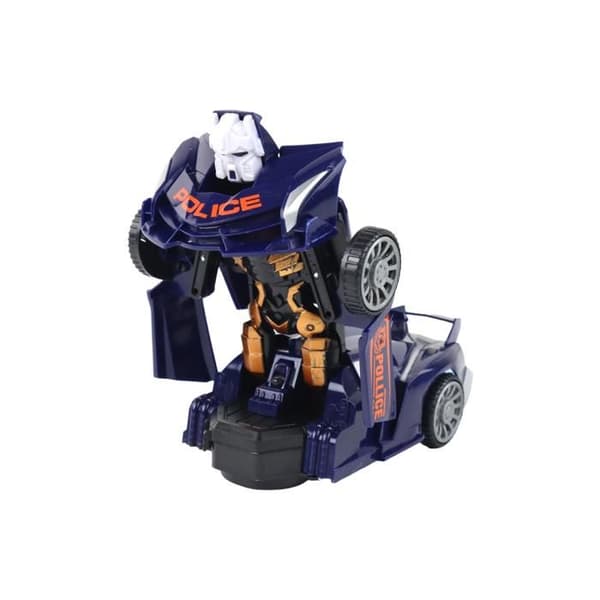 Marinblå Robotpolisbil 2 i 1 Transformera