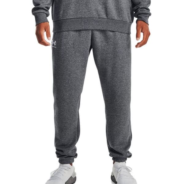 Träningsbyxor - Under Armour - Essential Fleece Jogger - Grå - Elastisk midja - Andningsbar Grå S