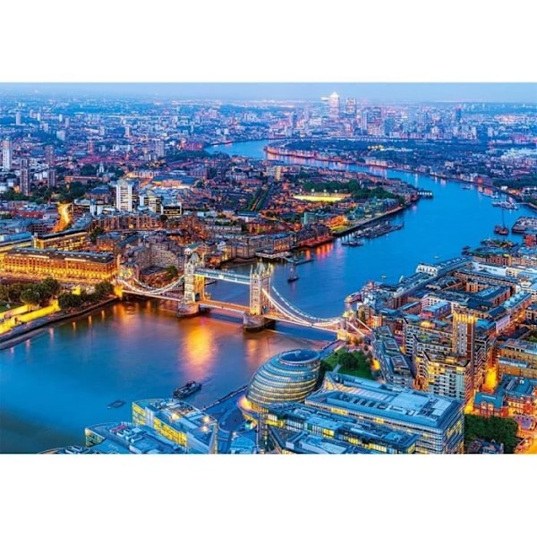 1000 bitars pussel - Castorland - Flygfoto över London - Resor och kartor - Blandat - Minimiålder 12 år Unik
