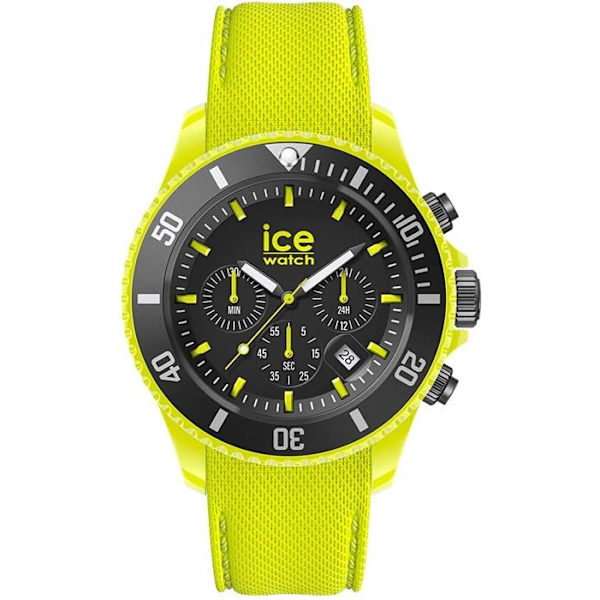 Herrklocka Ice Watch Quartz Chronograph Silikonrem Gul 019838 Gul