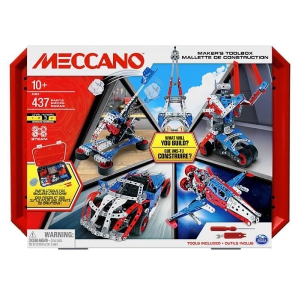 Meccano bygglåda - Fodral med 5 ikoniska modeller