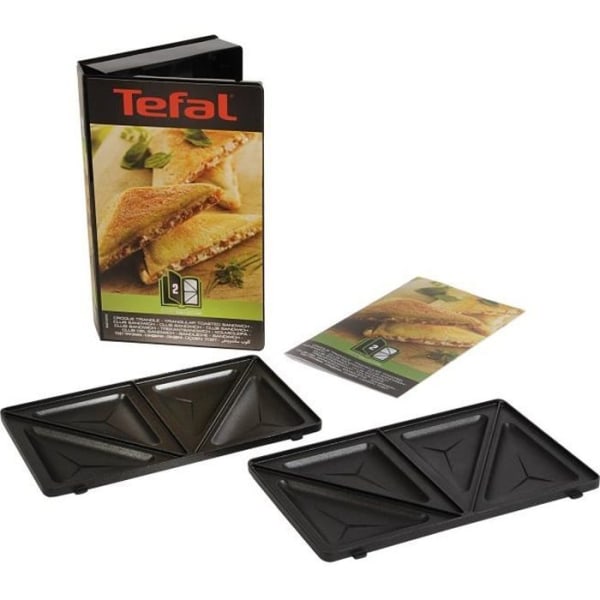 TEFAL Snack Collection triangel crunch tallrikar - Set om 2 med receptbok