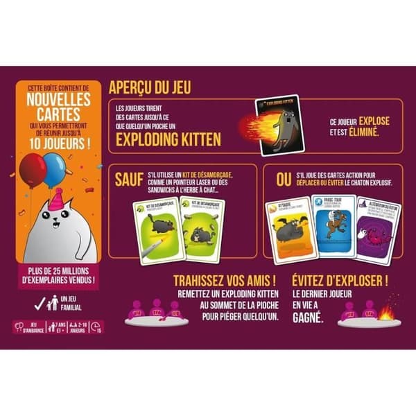 Festspel - ASMODEE - Exploding Kittens: Festive Edition - För vuxna - Längd 15 min