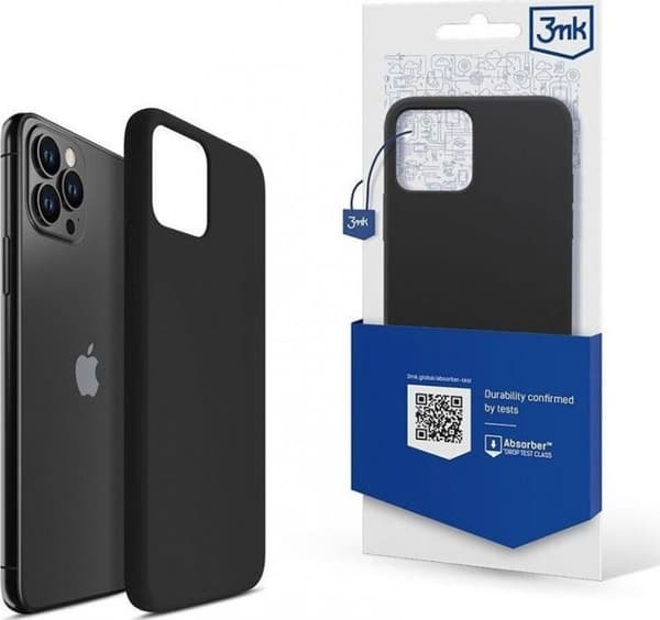 Mobilskal - 3MK - iPhone 11 Pro Max - Silikon - Mjuk - Svart Svart