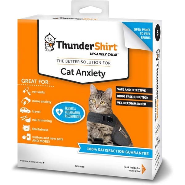 Kattjacka - THUNDERSHIRT - Thundershirt - Storlek M - Grå - Avkopplande effekt Grå
