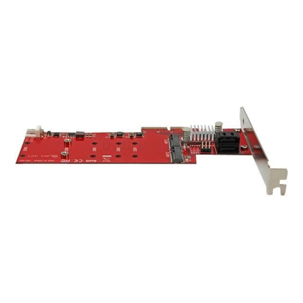 STARTECH PCI Express RAID-kontrollkort för 2 M.2 NGFF SSDs plus 2 SATA III 6Gb/s-portar