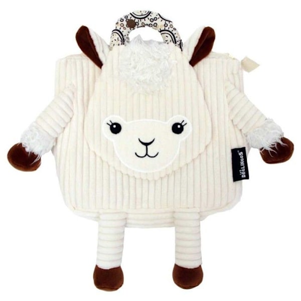 Barnryggsäck - LES DEGLINGOS - Muchachos Le Lama - Syntetisk - Vit och svart - Unisex Vit och svart