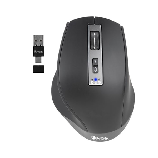 Mus - NGS - BLUR-RB - Trådlös - Ergonomisk - Laser 800-3200 dpi Svart