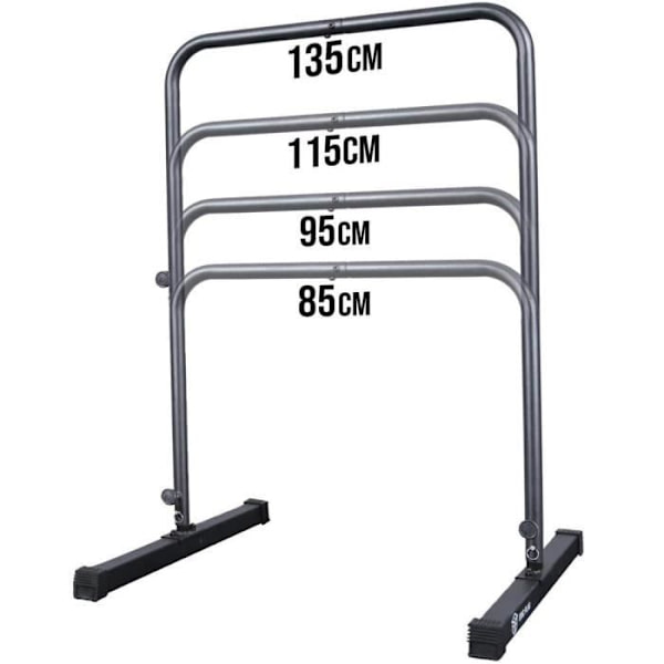 ERIC FLAG Four Height Justerbar Pull Up Bar - Levitate Bar Svart