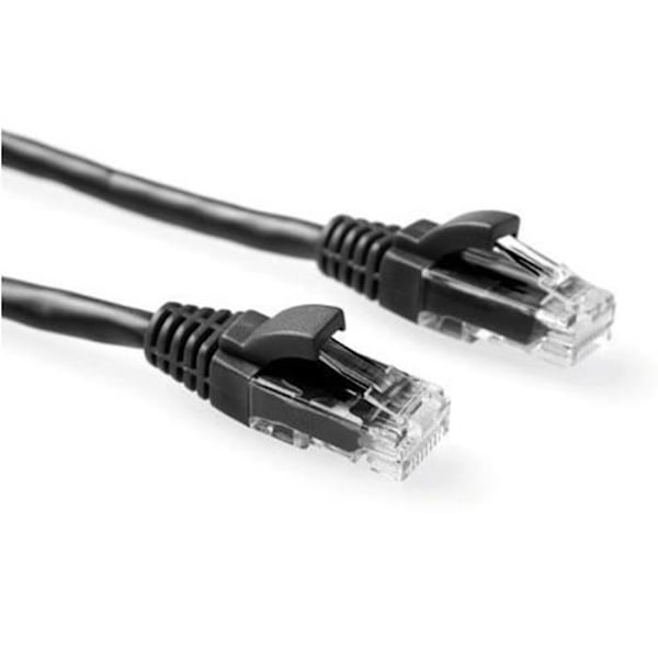 ACT 3m RJ-45 Cat6 UTP, 3 m, RJ-45, RJ-45, svart