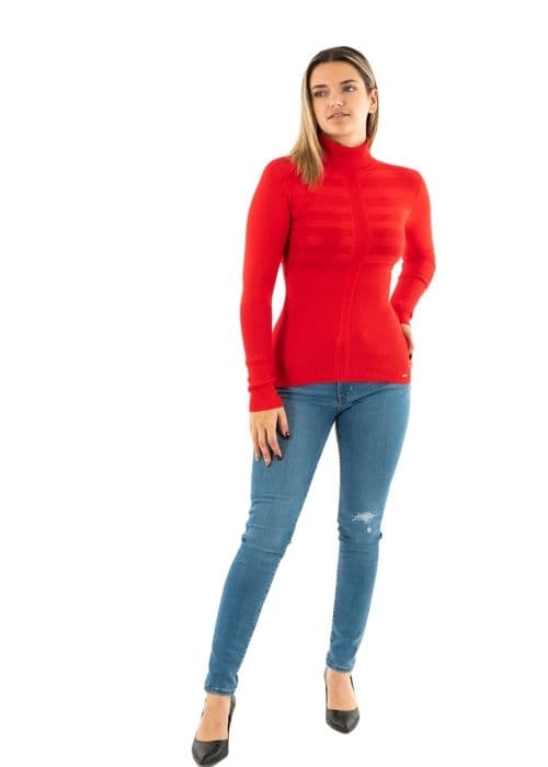 Pull Rouge Femme Morgan MENTOS Röd M