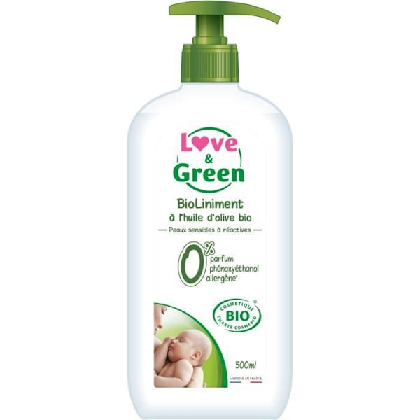 Love & Green födelsekit - 1 paket T1 + 1 paket våtservetter + 1 Bio-liniment + 1 set med 24 stegkort