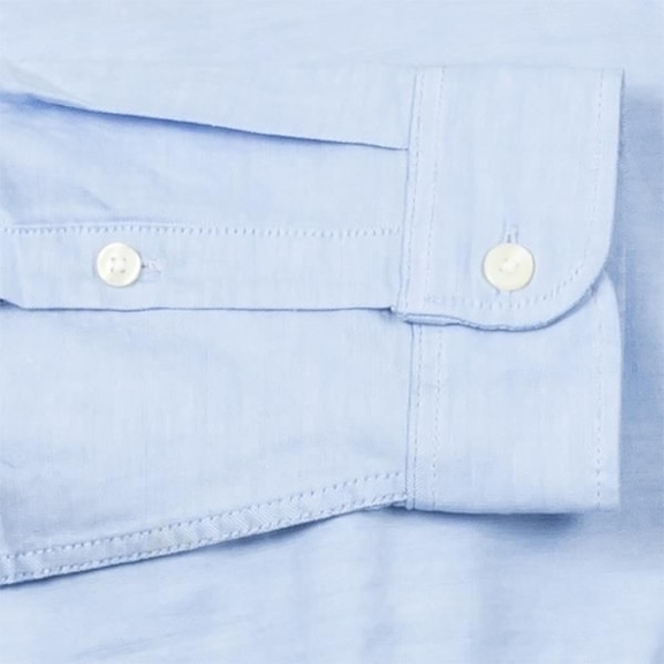 Skjorta herr slim - Tommy Jeans - Oxford - Ljusblå - Långa ärmar - Ekologisk bomull Himmelsblå jag