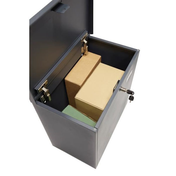 Arregui Bigpack Base EP2104 Paketlåda i stål, för mycket stora paket på 47 x 46 x 20 cm, svart
