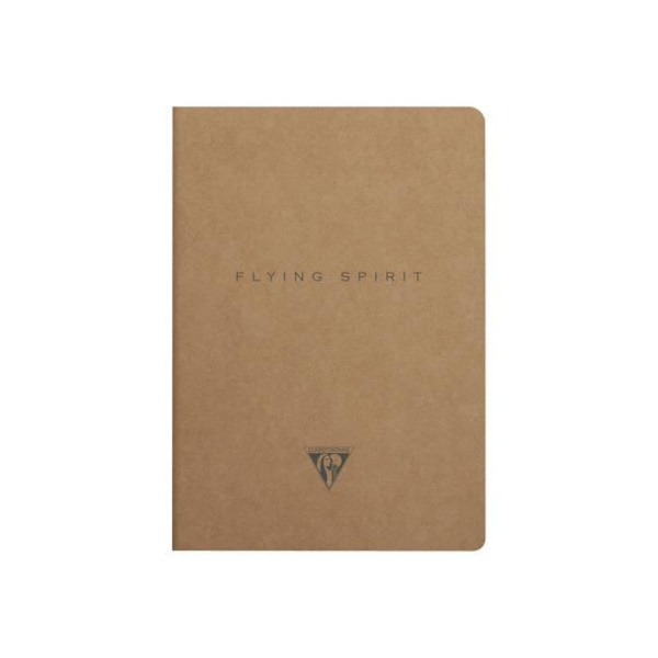 Clairefontaine Flying Spirit Notebook A5 48 ark - 96 sidor graderat brunt kraftpapper