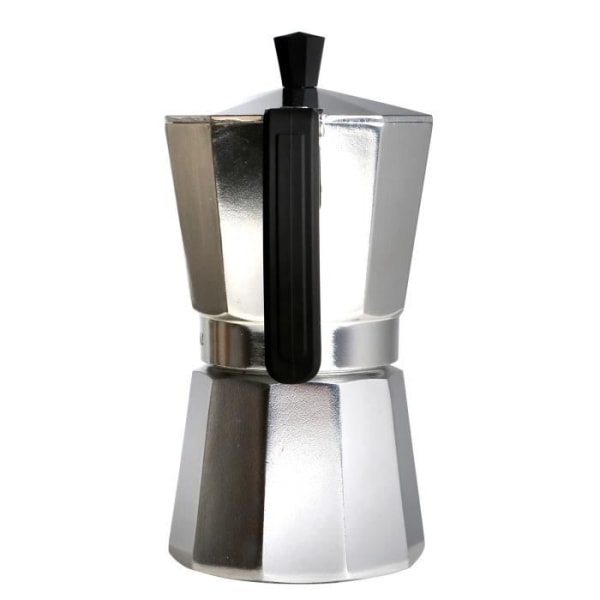 Italiensk espressobryggare i aluminium, 12 koppar kaffe, Vitrokeramik, Gas Wecook Paola Silver 50669