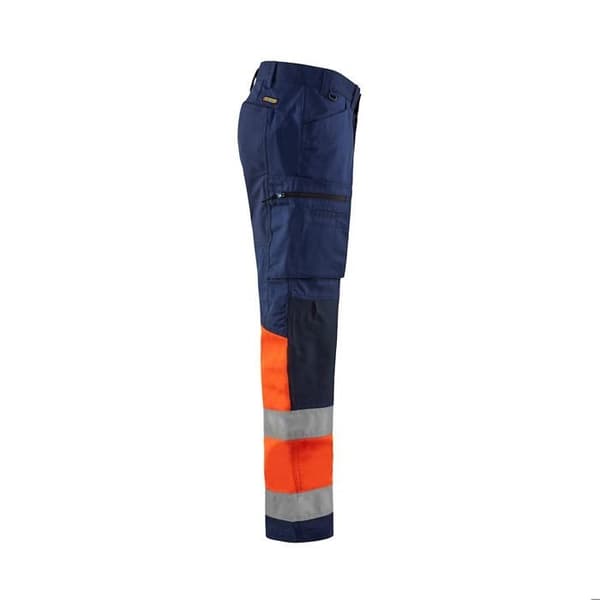 Blaklader stretch arbetsbyxor med hög synlighet blå/orange fluorescerande 56