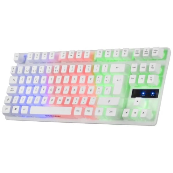 Mars Gaming MK02 TKL RGB gamer-tangentbord (vit) Vit