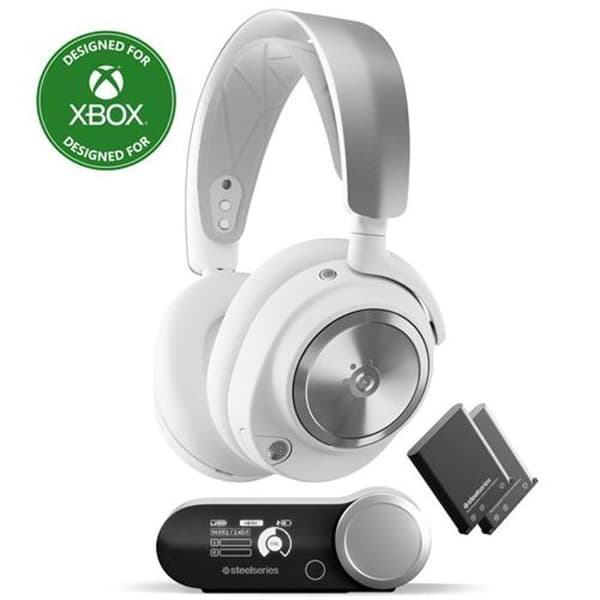 Trådlöst spelheadset - STEELSERIES - Arctis Nova Pro X - Vit vitt och grått