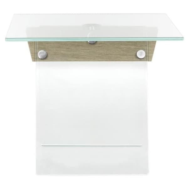 Sidobord i Buxbom/glas, Transparent Klar