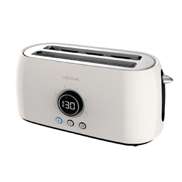 Cecotec Vertikal Brödrost Digital ClassicToast 15000 Beige Extra Dubbel Grå; Svart; Stål