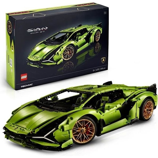 LEGO® Technic 42115 Lamborghini Sián FKP 37, Modellbil, 1:8, Att bygga, Samling, Byggbil, För vuxna Röd