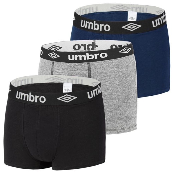 Umbro boxershorts för män - Paket med 3 - 100 % mjuk och allergivänlig bomull - Flerfärgad Flerfärgad XL