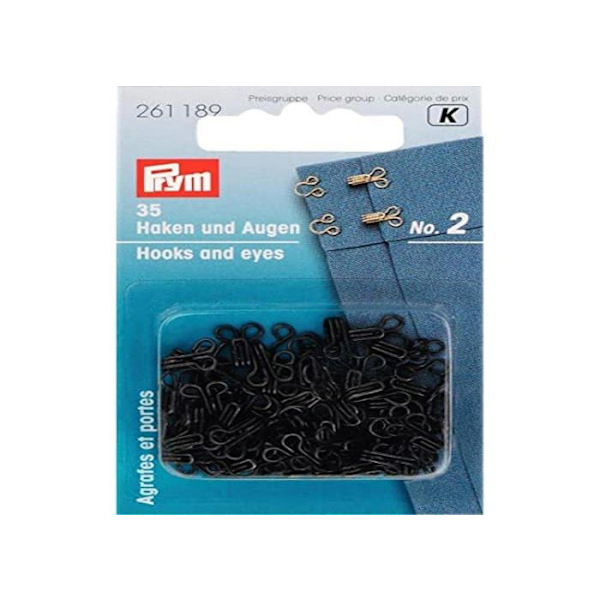 Prym krok - PRYM261189-1 - Klädkrok och ögon, svart, EIS 2