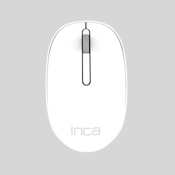Mus - INCA - IWM-241RB - Trådlös RF - Touchscrolling - 3 knappar Vit