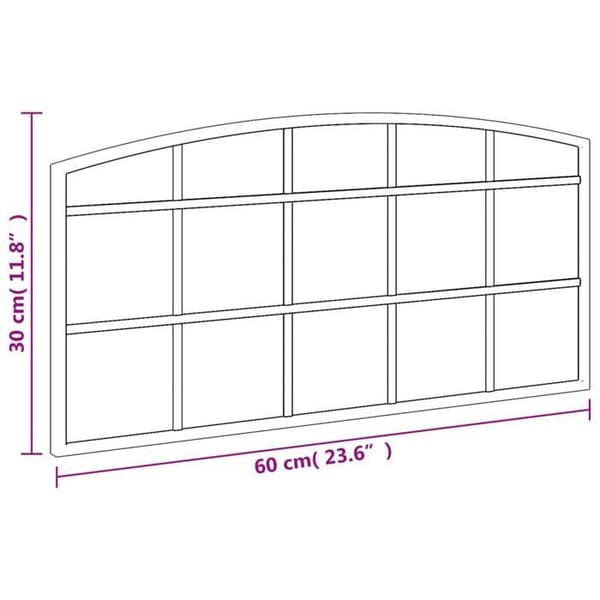 vidaXL Svart Väggspegel 60x30 cm Järnbåge 358636