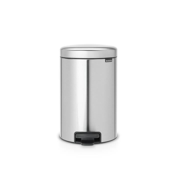 Brabantia 112041, 12 L, Rund, Rostfritt stål, Plast, Pedal, 24 cm