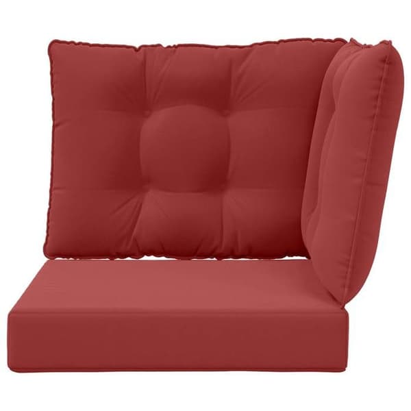 vidaXL Utomhussoffkudde 3 st Bordeaux Polyester, Modern skumkudde för utomhus 900804