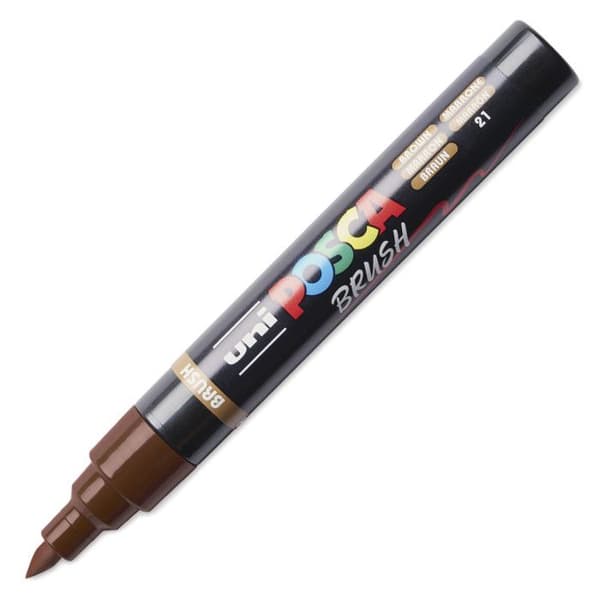 POSCA-markör - Brun - Penselspets - PC5BR - Alla ytor